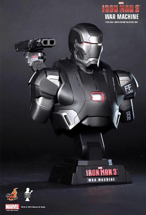 全新現貨 Hottoys Hot toys Iron man 3 鐵甲奇俠 War Machine Bust mark II 半胸像