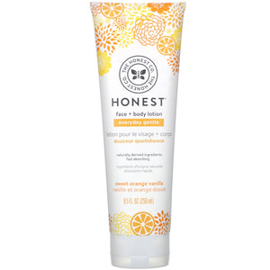 美國 The Honest Company, 每日溫和，面霜+身體乳，甜橙香草，8.5 液量盎司（250 毫升）