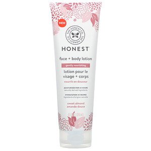 美國The Honest Company, 面部身體兩用輕柔滋養保濕乳，甜杏仁味，8.5 液量盎司（250 毫升）